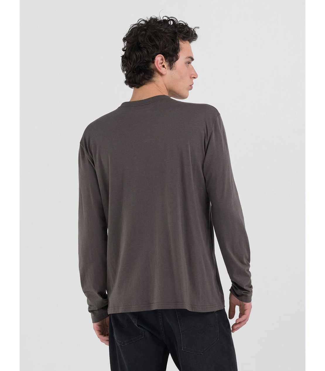 コットンレーヨンジャージー ロングスリーブTシャツ 詳細画像 ウッドグレー 2